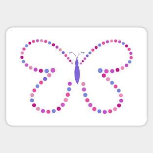 Butterfly Dots Purple Magnet